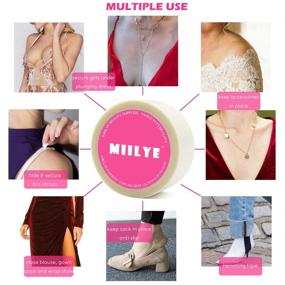 img 1 attached to 👗 MIILYE Double Sided Skin Tape for Secure Fashion Dress/Fabric Placement - Body and Clothing Friendly Self-Adhesive Tape, 1 inch x 29 feet