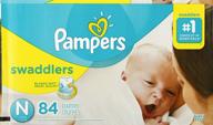 👶 pampers swaddlers newborn diapers, size 0, super pack - 84 count (packaging may vary) logo
