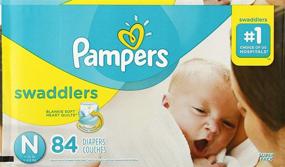 img 1 attached to 👶 Pampers Swaddlers Newborn Diapers, Size 0, Super Pack - 84 Count (Packaging May Vary)