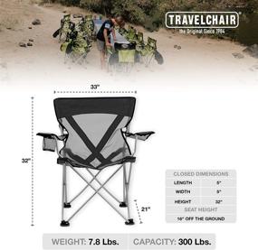 img 1 attached to 🔥 Optimized for Hot Days: TravelChair Teddy Folding Camp Chair with Breathable Sheer Nylon Mesh