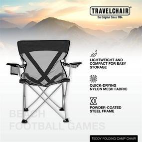 img 3 attached to 🔥 Optimized for Hot Days: TravelChair Teddy Folding Camp Chair with Breathable Sheer Nylon Mesh