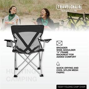 img 2 attached to 🔥 Optimized for Hot Days: TravelChair Teddy Folding Camp Chair with Breathable Sheer Nylon Mesh