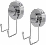 🚿 brookstone bkh1462: smart-locking suction cup shower hooks, rust free aluminium - easy installation, minimalist chrome design (2 pack) logo