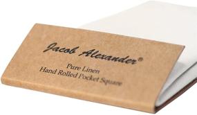 img 3 attached to Jacob Alexander Handrolled Pocket Square Men's Accessories