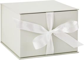 img 4 attached to 🎁 Hallmark 7" Ivory Pearl Gift Box: Ideal for Weddings, Birthdays, Holidays & More