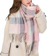 stay cozy in style: plaid blanket scarf - winter fall scarfs for women logo