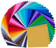 🎨 68 pack premium permanent self adhesive vinyl sheets (12” x 12”), assorted colors - 32 colour selection logo