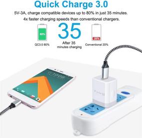 img 3 attached to 🔌 OrSunday Quick Charge 3.0 Fast Charger for LG Stylo 4/5/6, LG G5 G6 G7 G8 V20 V30 V40 V50 V60 ThinQ, Samsung Galaxy A50 A60 A70 | 18W Rapid Wall Charger with 6Ft USB Type C Charging Cord Cable