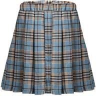 👗 premium quality freebily kids girls classical school uniforms tennis skirts: a-line pleated skort in tartans plaid - perfect scooter schoolwear logo