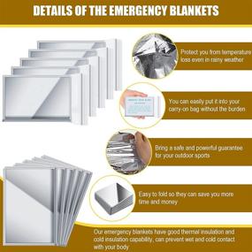 img 3 attached to Emergency Blankets Survival Reflective Marathons Outdoor Recreation