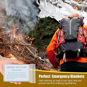 img 2 attached to Emergency Blankets Survival Reflective Marathons Outdoor Recreation