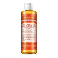 жидкое мыло dr. bronner's pure-castile tea tree - 8 унций: органическое, 18-в-1 использований, против прыщей, против перхоти, для животных, для посуды - концентрированное, веганское, не гмо. логотип