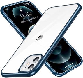 img 4 attached to 📱 Humixx iPhone 12 Mini Case - Diamond Crystal Clear [20X Anti-Yellowing] [Military Grade Drop Protection] Hard PC Back + Soft TPU Bumper - Slim Thin Case for iPhone 12 Mini in Navy Blue