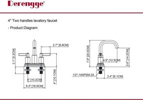 img 3 attached to Смеситель для ванной комнаты Derengge Modern F M4501 MT с одной рукояткой