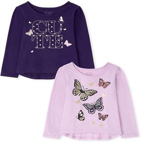 img 4 attached to 🦋 Adorable Butterfly Sleeve Clothing for Girls at Children's Place - Perfect Toddler Outfits