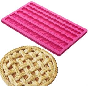 img 4 attached to 🎂 Silicone Mold for Cake Decoration - Palksky Pie Crust Impression Mat/Fondant Molds for Chocolate Fondant, Sugarcraft, Pastry, Cupcake Toppers