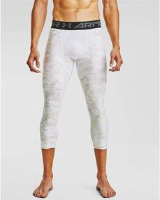 img 4 attached to 🔥 Stay Cool and Stylish with Under Armour Men's HeatGear 3/4 Printed Leggings