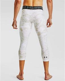 img 1 attached to 🔥 Stay Cool and Stylish with Under Armour Men's HeatGear 3/4 Printed Leggings