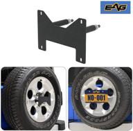 🚗 eag rear license plate relocation bracket for 2007-2018 wrangler jk spare tire carrier: enhance seo logo