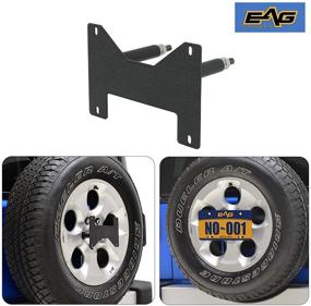 img 4 attached to 🚗 EAG Rear License Plate Relocation Bracket for 2007-2018 Wrangler JK Spare Tire Carrier: Enhance SEO