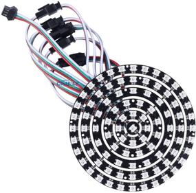 img 4 attached to CHINLY 93 LEDs 6 Ring WS2812B WS2812 5050 RGB LED Ring Lamp: Individually Addressable Full Dream Color Light - DC5V