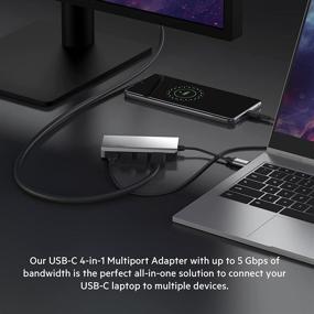 img 3 attached to 🔌Belkin 4-в-1 Мультипорт Адаптер Док-станция с 4K HDMI, USB-C 100Вт УПЗ зарядкой, USB A портами для MacBook Pro, Air, iPad Pro, XPS и еще больше