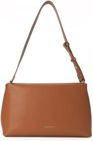 img 4 attached to 👜 KEVANCHO Women's Leather Shoulder Bag - Stylish Tote Clutch Handbag with Zipper - Fashion Purses
