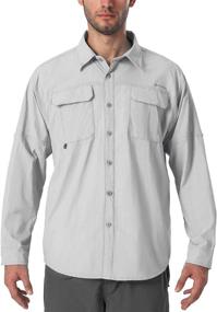 img 4 attached to 👕 NAVISKIN Men's Lightweight Quick Dry SPF Outdoor Shirt with UPF 50+ Sun Protection for Hiking, Fishing, and Long Sleeve Coverage