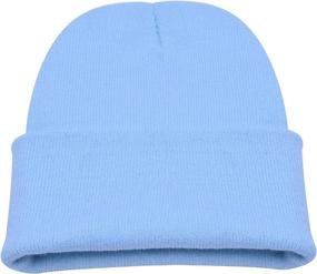 img 3 attached to 🧢 PZLE Blue Beanie Knit Beanie Hat Baby Boy Men Stocking Cap Baby Blue – Enhanced SEO