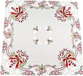 img 2 attached to Embroidered Christmas Holiday Centerpiece Tablecloth