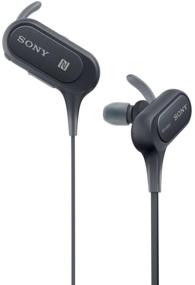 img 2 attached to Наушники Sony Extra Bass Bluetooth - Топовые беспроводные спортивные наушники с микрофоном, защита от брызг IPX4, комфортный стереозвук для тренировок в спортзале, бега и занятий спортом - Время работы от аккумулятора 8,5 часов - Черного цвета.