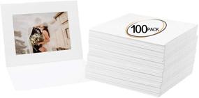 img 4 attached to 📷 Golden State Art Acid-Free Photo Folders - Cardboard/Paper - Perfect for Portraits & Pictures - Special Events: Graduations, Weddings, Baby Showers - White - 5x7 - 100-Pack