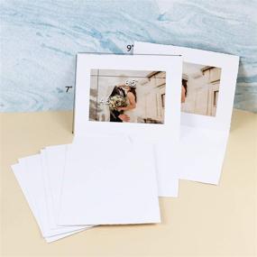 img 1 attached to 📷 Golden State Art Acid-Free Photo Folders - Cardboard/Paper - Perfect for Portraits & Pictures - Special Events: Graduations, Weddings, Baby Showers - White - 5x7 - 100-Pack