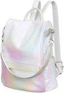 🎒 tendycoco holographic backpack purse for women - travel daypacks with multiple pockets, pu leather shoulder bag for ladies logo