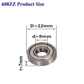 img 2 attached to Skateboard Shielded Bearings 8X22X7Mm Printers