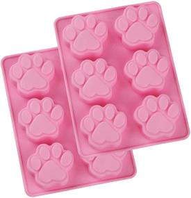 img 4 attached to WARMBUY Silicone Paw Molds for Dog Treats, 🐾 Soap Making, and Chocolate - Animal Paws, 2 Pack