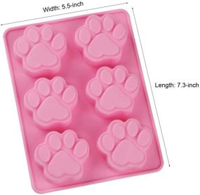 img 3 attached to WARMBUY Silicone Paw Molds for Dog Treats, 🐾 Soap Making, and Chocolate - Animal Paws, 2 Pack