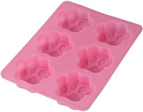 img 1 attached to WARMBUY Silicone Paw Molds for Dog Treats, 🐾 Soap Making, and Chocolate - Animal Paws, 2 Pack