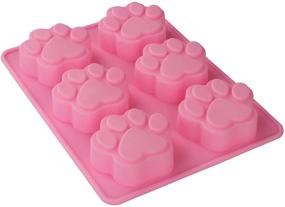 img 2 attached to WARMBUY Silicone Paw Molds for Dog Treats, 🐾 Soap Making, and Chocolate - Animal Paws, 2 Pack