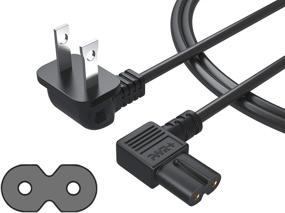 img 4 attached to 🔌 High-Quality Pwr Short 3 Ft TV Power Cord 2 Prong Cable: AC Wall Plug 2-Slot (C7 Figure 8) for Samsung LG TCL Sony Insignia Sharp Toshiba JVC Hisense Electronics TV LED LCD