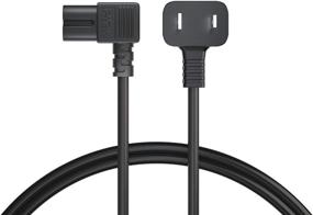 img 2 attached to 🔌 High-Quality Pwr Short 3 Ft TV Power Cord 2 Prong Cable: AC Wall Plug 2-Slot (C7 Figure 8) for Samsung LG TCL Sony Insignia Sharp Toshiba JVC Hisense Electronics TV LED LCD