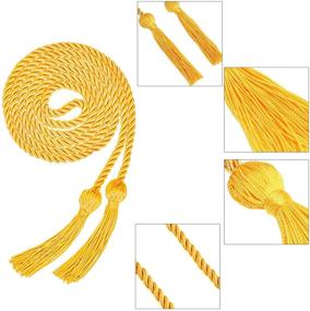 img 2 attached to 🎓 Brilliant Trounistro 8-Piece Graduation Cords: Premium Gold Honor Cords with Tassels for College Graduation Students