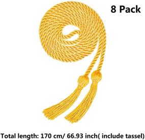 img 3 attached to 🎓 Brilliant Trounistro 8-Piece Graduation Cords: Premium Gold Honor Cords with Tassels for College Graduation Students