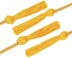 img 1 attached to 🎓 Brilliant Trounistro 8-Piece Graduation Cords: Premium Gold Honor Cords with Tassels for College Graduation Students