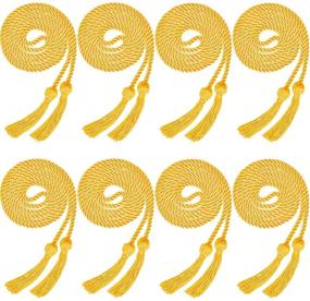 img 4 attached to 🎓 Brilliant Trounistro 8-Piece Graduation Cords: Premium Gold Honor Cords with Tassels for College Graduation Students