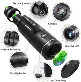 img 2 attached to 🔭 High Power HD Monocular Telescope - 40x60 Compact Waterproof Scope for Bird Watching, Night Vision, Adults Kids - Includes Smartphone Holder