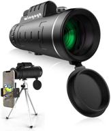 🔭 high power hd monocular telescope - 40x60 compact waterproof scope for bird watching, night vision, adults kids - includes smartphone holder logo