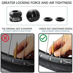 img 3 attached to 🚴 VANICE Bike Vacuum Tire Valve Nut, Presta Inner Tube Valve Nut Accessories - Universal Fit for Mountain or Road Bicycles - Sleek Black Design