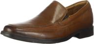 clarks tilden free black leather men's shoes and loafers & slip-ons logo