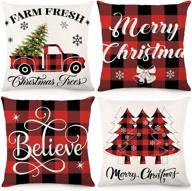 ygeomer decorations decorative farmhousethrow pillowcase logo